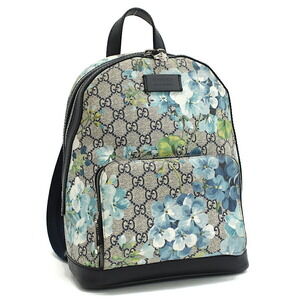 Gucci Backpack GG Blooms Beige Navy Blue